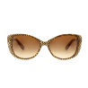 Occhiale da sole per donna -  beige e marrone